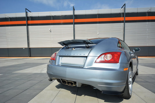 Heck Ansatz Flaps Diffusor für CHRYSLER CROSSFIRE schwarz matt