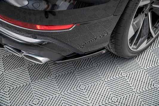 Heck Ansatz Flaps Diffusor für Audi SQ8 Mk1 schwarz matt