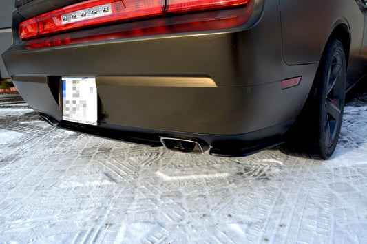 Heck Ansatz Flaps Diffusor für DODGE CHALLENGER MK3. PHASE-I SRT8 COUPE  schwarz matt