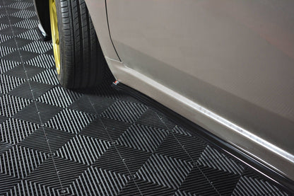Seitenschweller Ansatz für FIAT 500 HATCHBACK vor Facelift Carbon Look