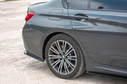 Heck Ansatz Flaps Diffusor für BMW 3er G20 M Paket schwarz matt