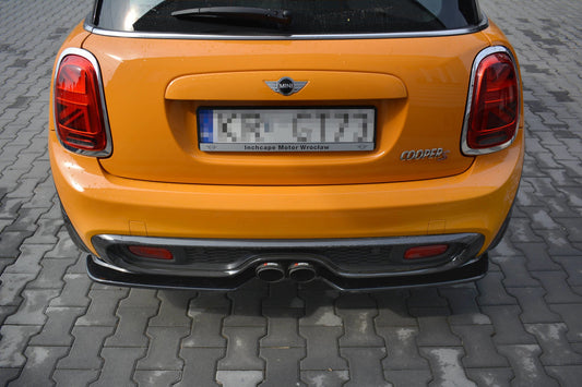 Mittlerer Diffusor Heck Ansatz für MINI COOPER S MK3 vor Facelift 3-Türer (F56) schwarz Hochglanz