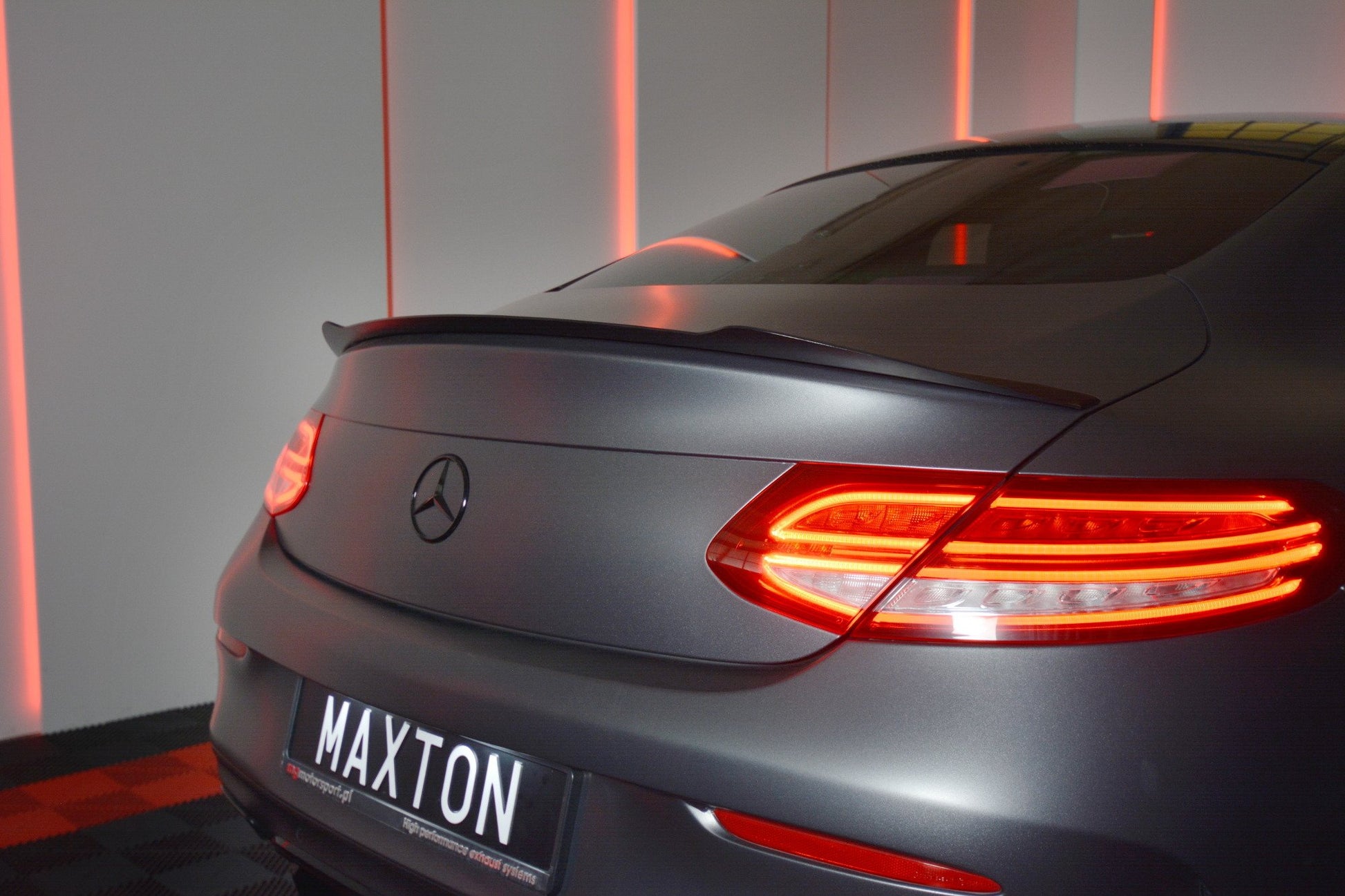 Spoiler CAP für MERCEDES- BENZ C-KLASSE W205 COUPE AMG-LINE schwarz matt