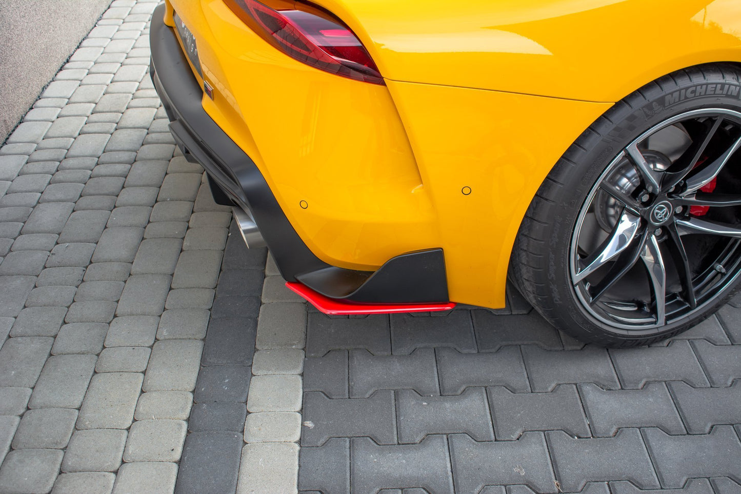 Heck Ansatz Flaps Diffusor V.2 für Toyota Supra Mk5 schwarz matt