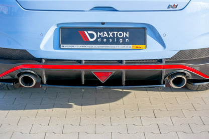 Mittlerer Diffusor Heck Ansatz DTM Look für Hyundai I30 N Mk3 Fastback  Carbon Look