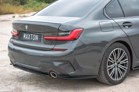 Heck Ansatz Flaps Diffusor für BMW 3er G20 M Paket schwarz matt