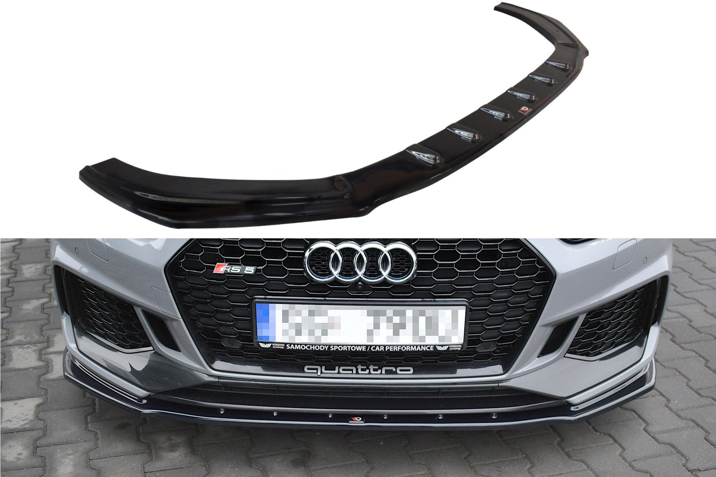 Front Ansatz V.1 für Audi RS5 F5 Coupe / Sportback schwarz Hochglanz