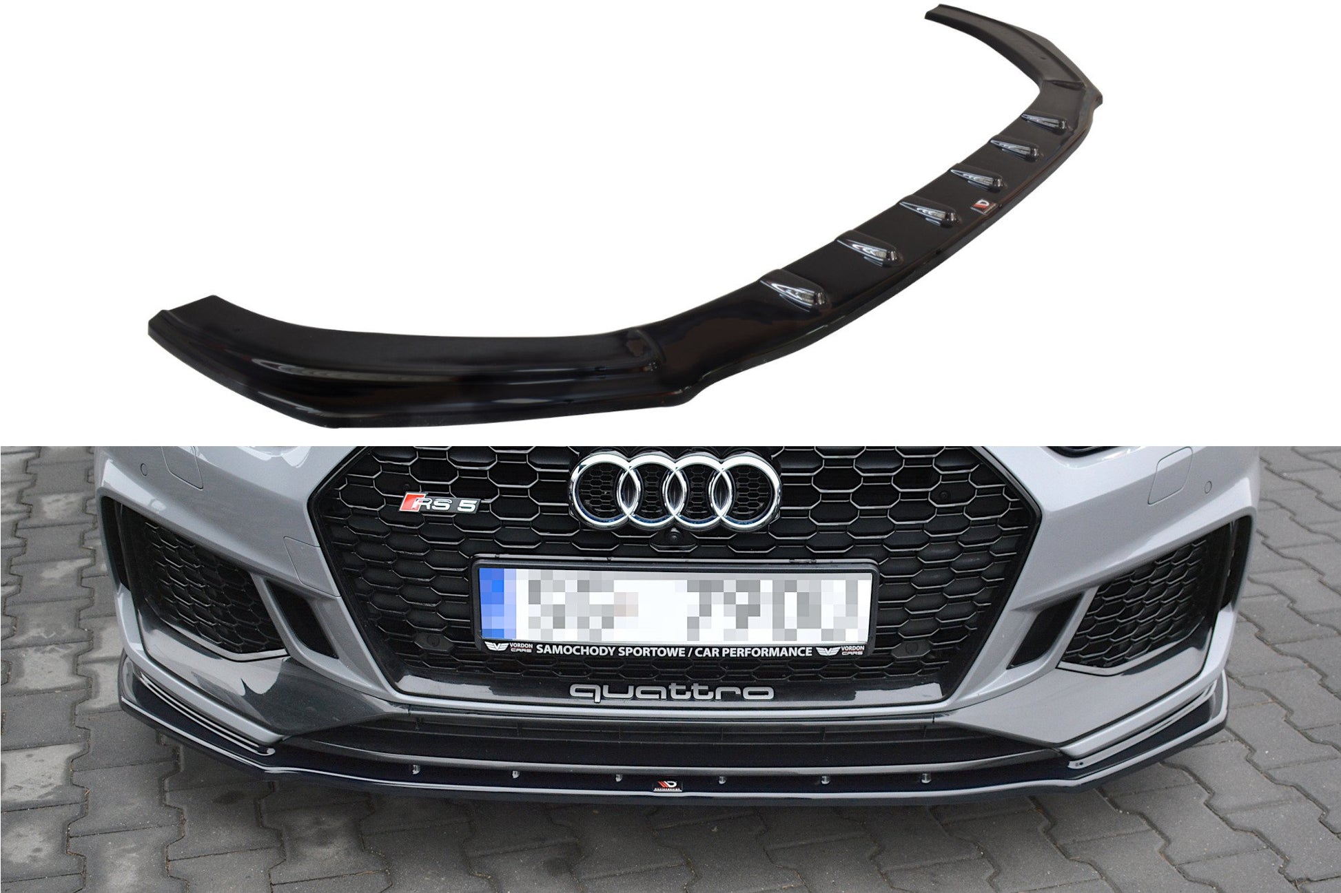 Front Ansatz V.1 für Audi RS5 F5 Coupe / Sportback schwarz Hochglanz