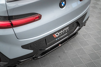 Mittlerer Diffusor Heck Ansatz für BMW X4 M-Paket G02 Facelift schwarz matt