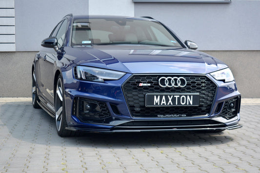 Front Ansatz V.2 für AUDI RS4 B9 schwarz matt