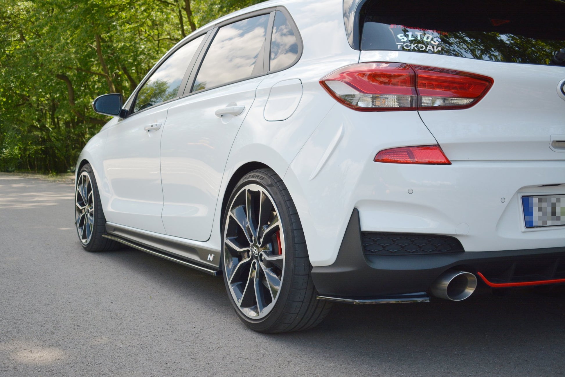 Seitenschweller Ansatz für V.1 für Hyundai I30 N Mk3 Hatchback / Fastback schwarz Hochglanz