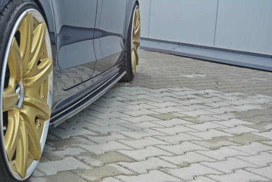 Seitenschweller Ansatz für VOLKSWAGEN JETTA MK6 SEDAN vor Facelift Carbon Look