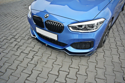 Front Ansatz V.2 für BMW 1er F20/F21 M-Power schwarz Hochglanz