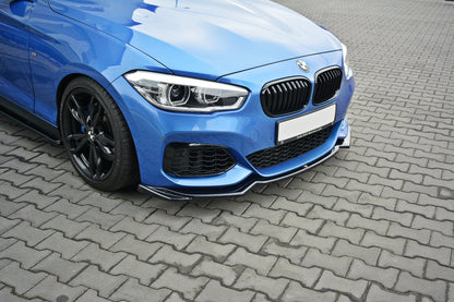 Front Ansatz V.2 für BMW 1er F20/F21 M-Power schwarz Hochglanz
