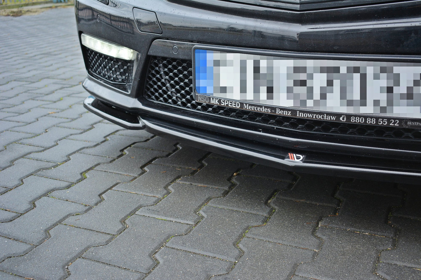 Front Ansatz V.1 für Mercedes E63 AMG W212  schwarz Hochglanz
