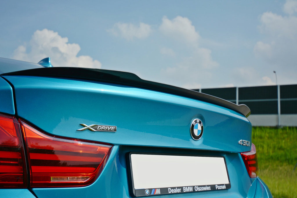 Spoiler CAP für BMW 4er F36 GRAN COUPÉ schwarz Hochglanz