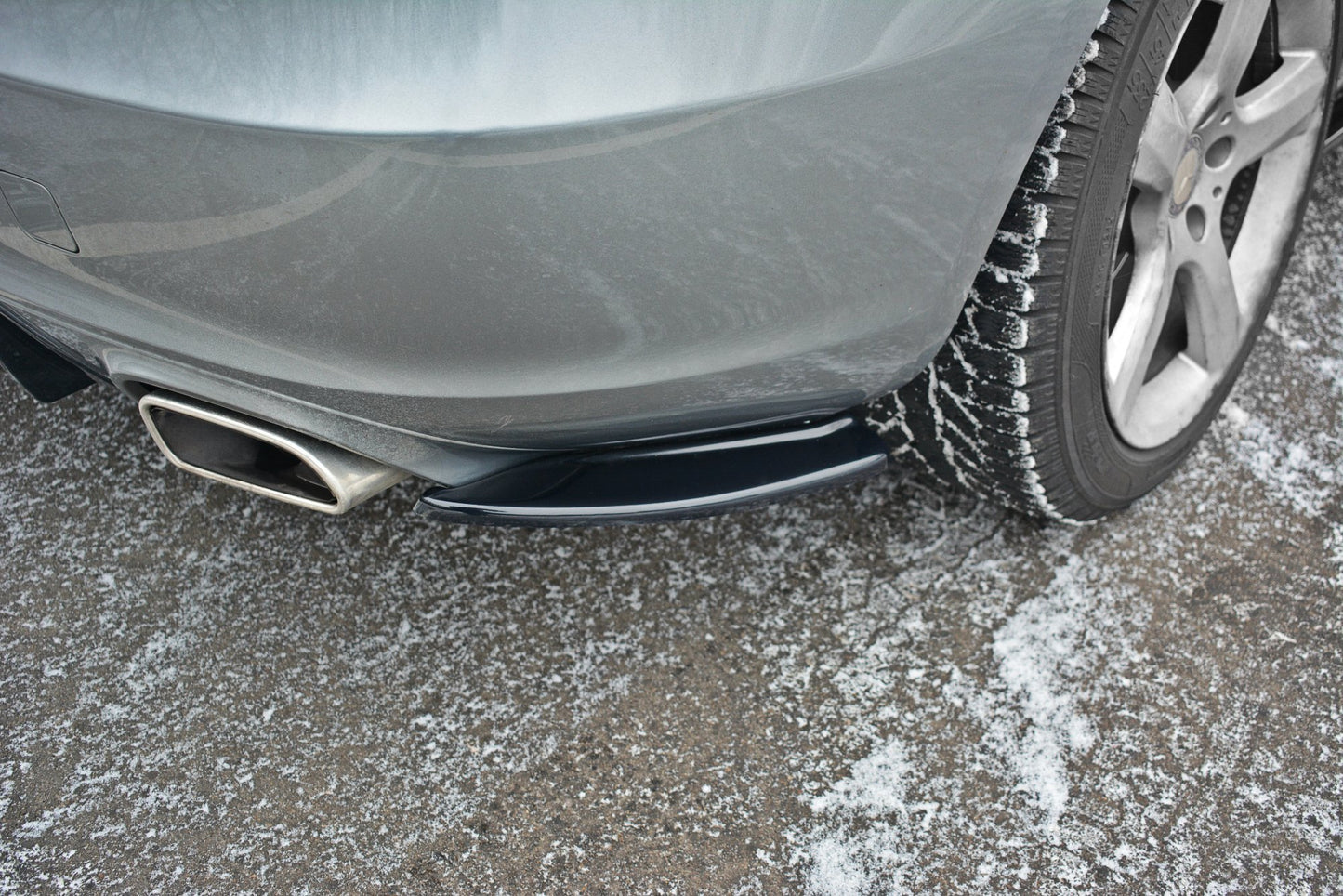 Heck Ansatz Flaps Diffusor V.1 für Mercedes SLK R172 schwarz Hochglanz