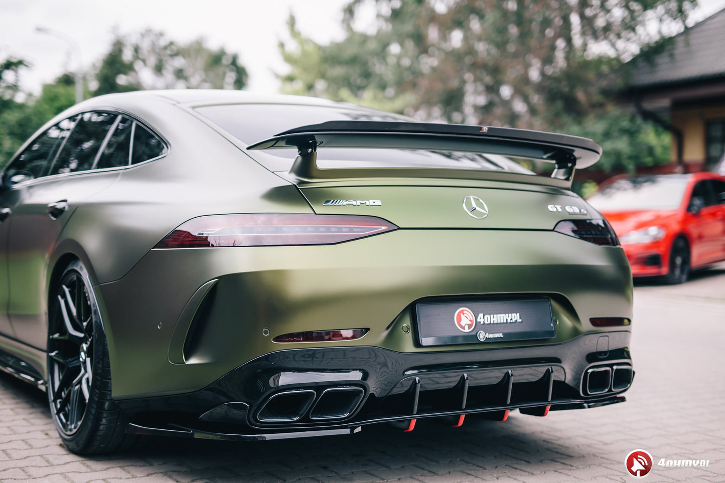 Heck Ansatz Flaps Diffusor für Mercedes-AMG GT 63 S 4-Door Coupe Aero schwarz matt