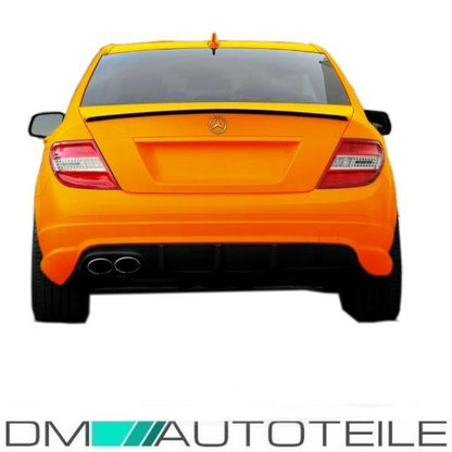 Stoßstange Hinten ohne PDC passt für Mercedes W204 außer AMG C63 07-11 Schwarz