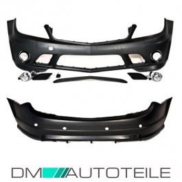 Set Mercedes W204 Stoßstange Front & Heck AMG C63 Look 07-11 Bodykit