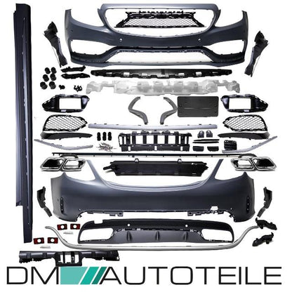 Stoßstange Sport Bodykit für PDC passt für Mercedes C-Klasse W205 nicht AMG C63 ab 2014