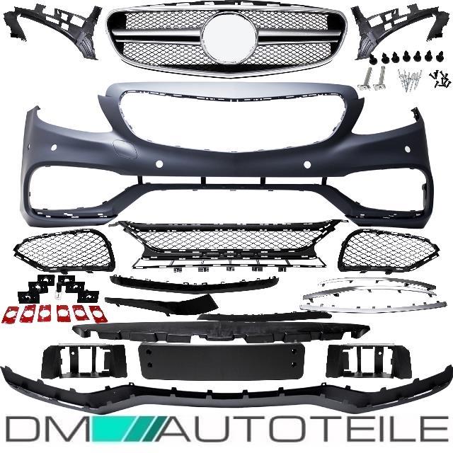 Bodykit Umbau Stoßstange passend für Mercedes C-Klasse W205 S205 AMG-Sport + Blenden