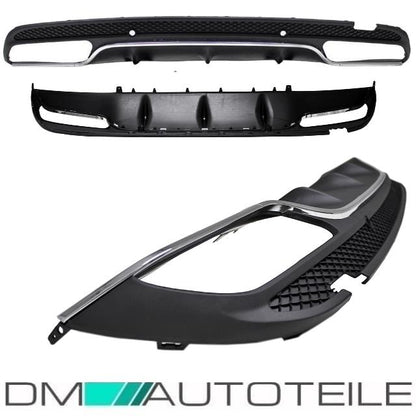 Bodykit Umbau Stoßstange passend für Mercedes C-Klasse W205 S205 AMG-Sport + Blenden