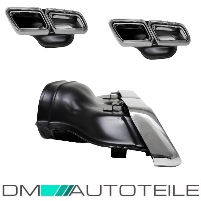 Bodykit Umbau Stoßstange passend für Mercedes C-Klasse W205 S205 AMG-Sport + Blenden