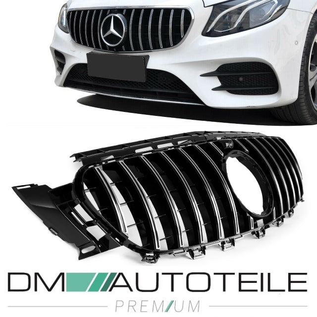 Sport-Kühlergrill für Panamericana GT Chrom passt für Mercedes E-Klasse W213 S213 C238 A238 ab 2016