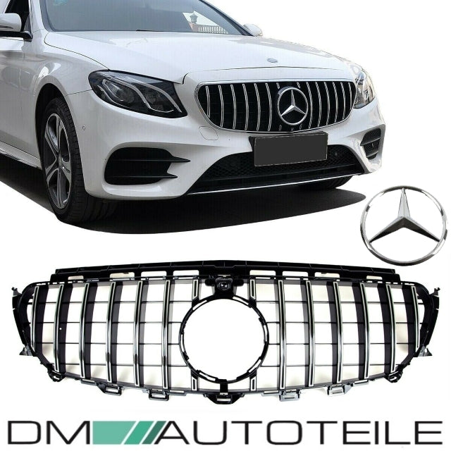 Set Sport-Panamericana Kühlergrill Chrom +Stern passt für Mercedes E-Klasse W213 S213 Mopf ab 2016