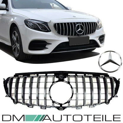 Set Sport-Panamericana Kühlergrill Chrom +Stern passt für Mercedes E-Klasse W213 S213 Mopf ab 2016