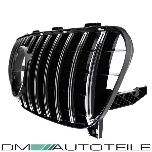 Set Sport-Panamericana Kühlergrill Chrom Schwarz +Stern passt für Mercedes GLA X156 Mopf ab 2017