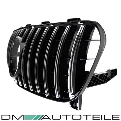 Set Sport-Panamericana Kühlergrill Chrom Schwarz +Stern passt für Mercedes GLA X156 Mopf ab 2017