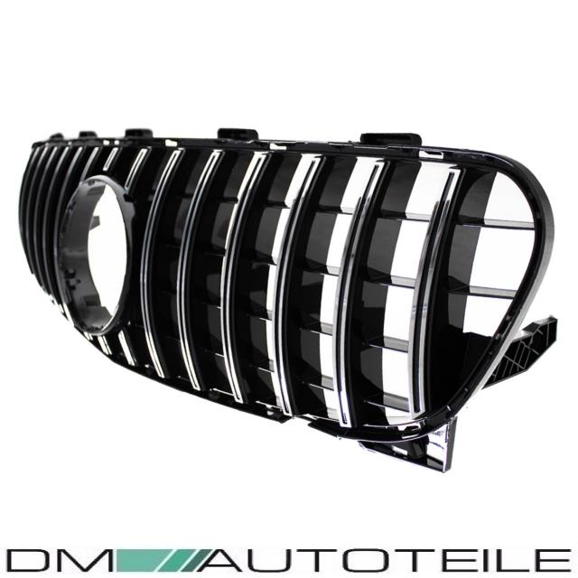 Set Sport-Panamericana Kühlergrill Chrom Schwarz +Stern passt für Mercedes GLA X156 Mopf ab 2017