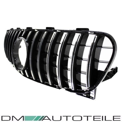 Set Sport-Panamericana Kühlergrill Chrom Schwarz +Stern passt für Mercedes GLA X156 Mopf ab 2017