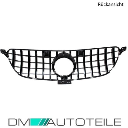 Sport-Kühlergrill für Panamericana GT Schwarz Chrom +Stern passend für Mercedes GLE C292 Coupe ab bj. 2015
