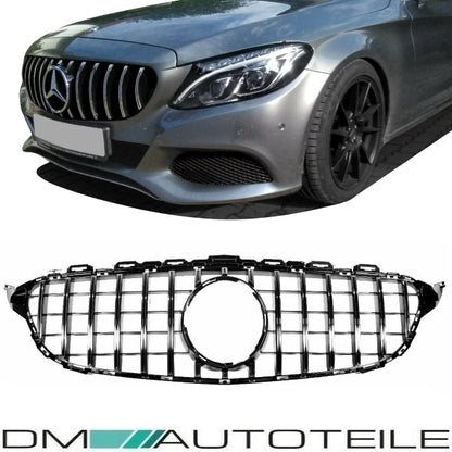 Sport Kühlergrill für Panamericana GT Grill Schwarz Chrom passt für Mercedes S205 W205 14-18