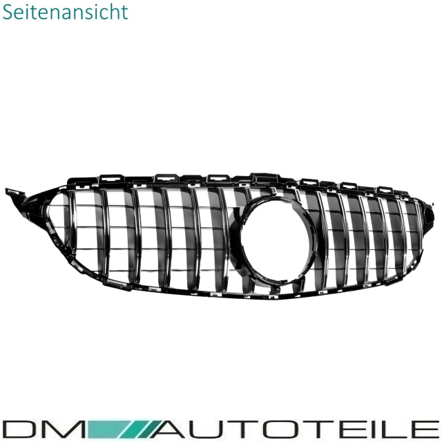 Sport Kühlergrill für Panamericana GT Grill Schwarz Chrom passt für Mercedes S205 W205 14-18
