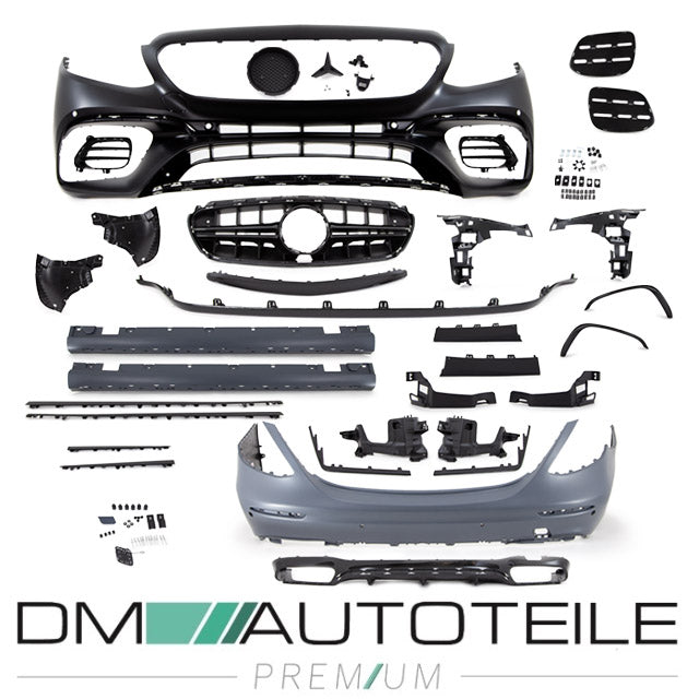 Stoßstange Komplett Bodykit + Kühlergrill passt für Mercedes E-Klasse W213 nicht für AMG E63