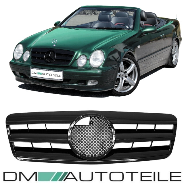 Mercedes CLK W208 C208 A208 Gitter Grill Kühlergrill Schwarz glänzend 1997-2003