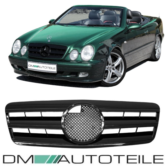 Mercedes CLK W208 C208 A208 Gitter Grill Kühlergrill Schwarz glänzend 1997-2003