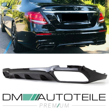 SET Heckdiffusor Schwarz Hochglanz passend für Mercedes E-Klasse W213 AMG Sport nicht E63