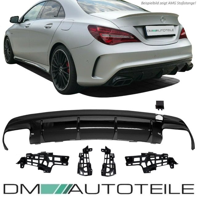 Sport Diffusor schwarz Umbau passt für Mercedes CLA W117 AMG Sport nicht A45 Facelift Bj 16-18