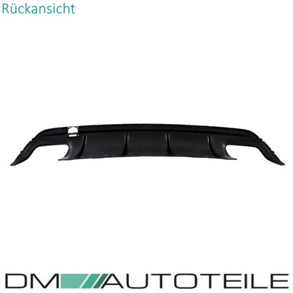 SET Sport Diffusor schwarz + Blenden Chrom passt für Mercedes W117 CLA AMG Sport nicht A45 Bj 13-16