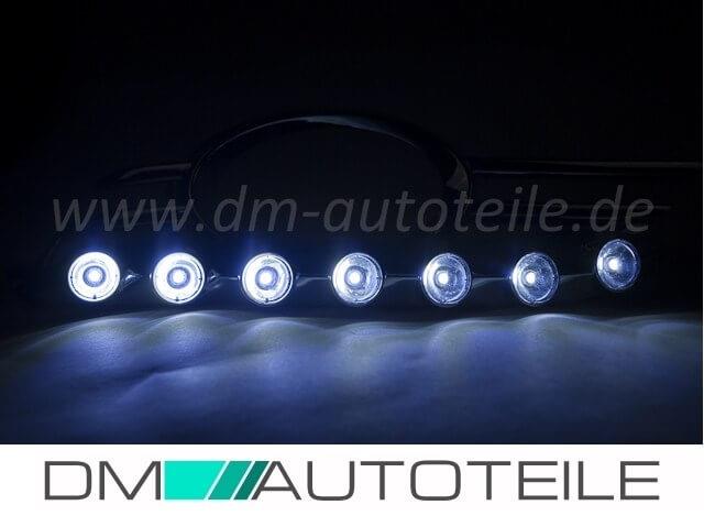W211 Tagfahrlicht LED R87 + Gitter für NSW alle Modelle 06-09 Mopf Chrom