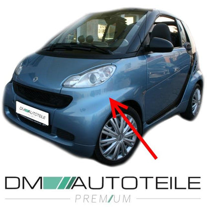 Smart Fortwo Coupe Cabrio 451 Kotflügel vo. links Grund. ABS + Blinkerloch 07-14