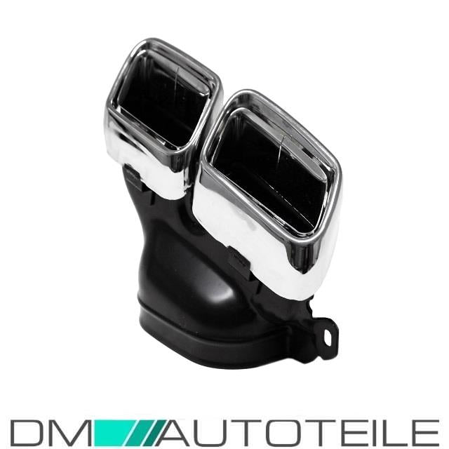 Mercedes W212 W222 Auspuffblenden Chrom 4-Rohr Edelstahl + Zubehör E63 S63 AMG