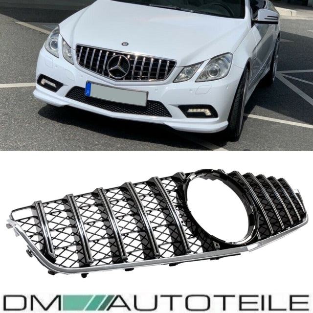 Sport-Kühlergrill für Panamericana GT Chrom passt für Mercedes E-Klasse W207 Coupe Cabrio 09-13