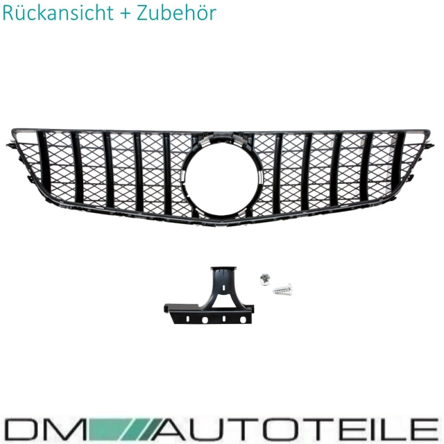 Set Sport-Kühlergrill für Panamericana GT Chrom +Stern passt für Mercedes E-Klasse W207 Coupe Cabrio 09-13