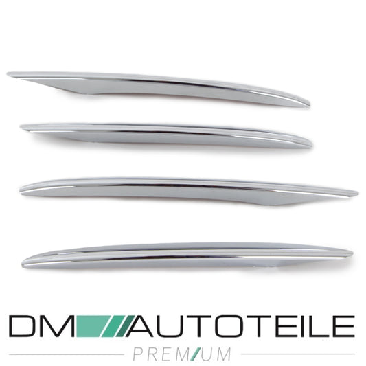 4tlg Spoiler Set Chrom passt für Mercedes E Klasse W213 S213 AMG Stoßstange ab 2016